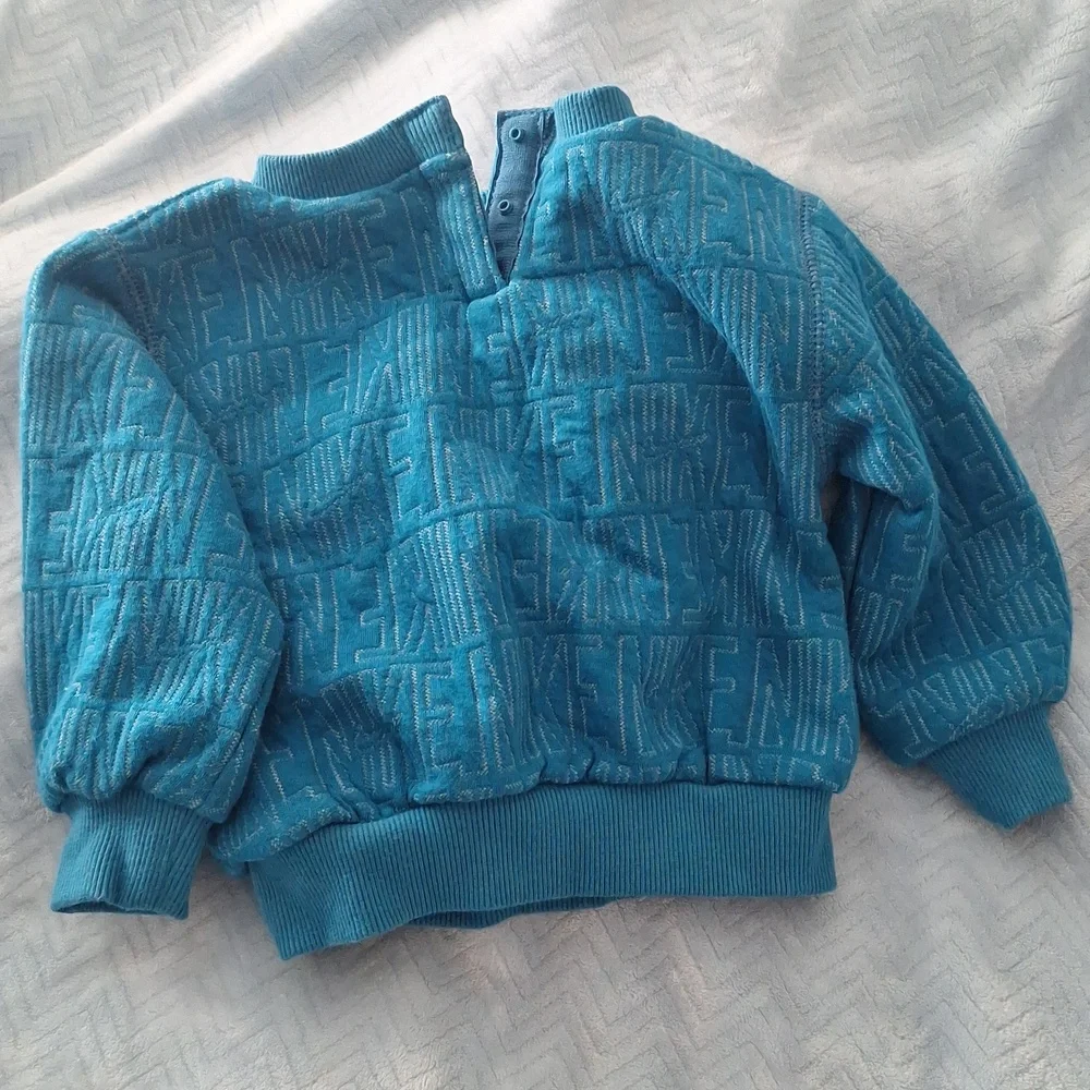 Nike toddler sweatshirt and joggers set, size 12 months, color blue